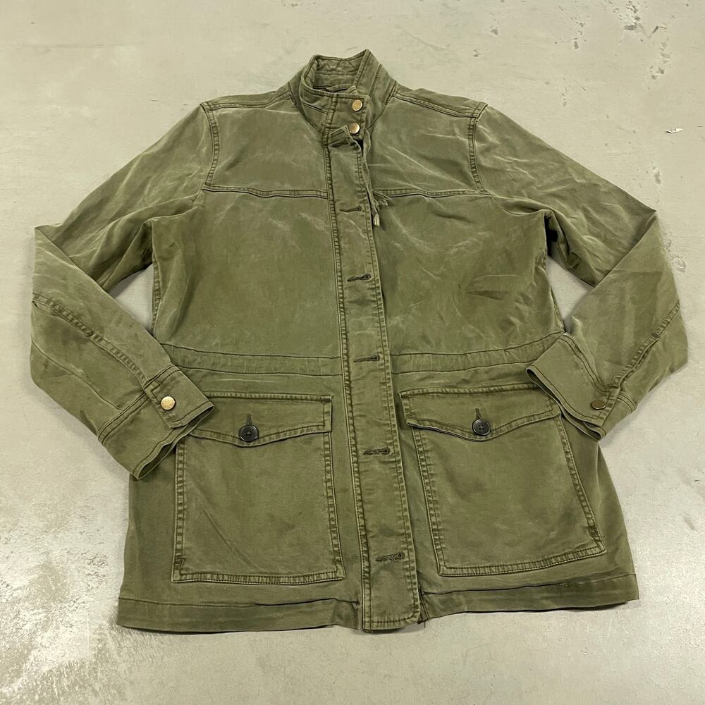 Y2K lucky brand green military field jacket